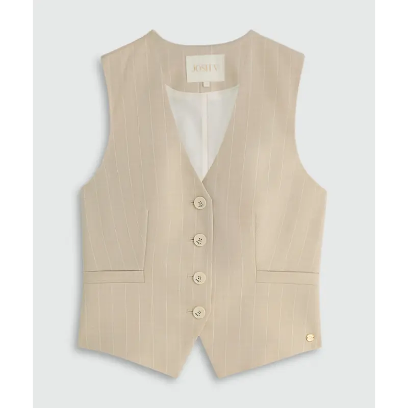 JOSH-V-_FALL-2026_673_JV-2607-0102 Josh V Gilet Chantilly JV-2607-0102 673 Soft Stone