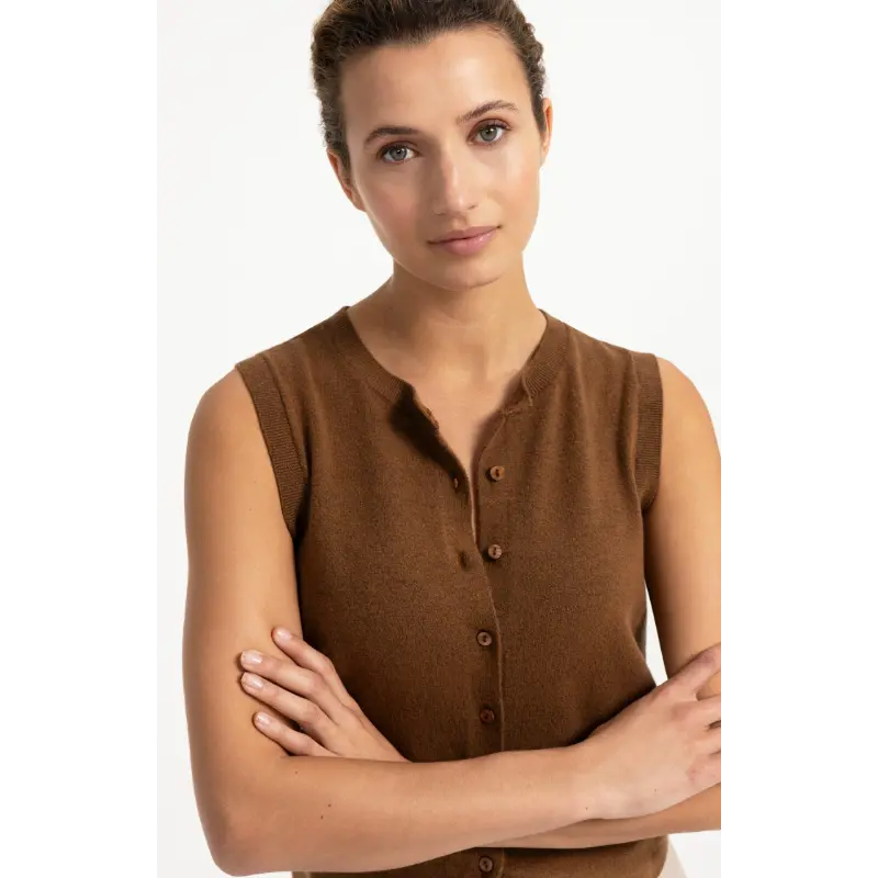 01-010170-608 Brown5 Yaya Gilet 01-010170-608 Bruin
