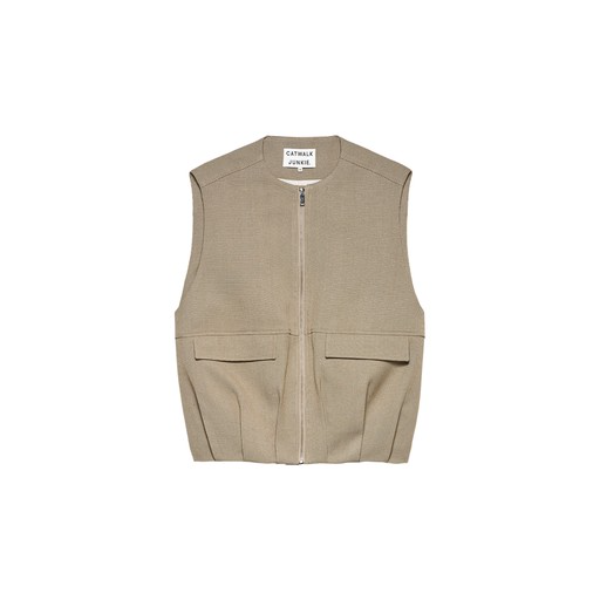 Catwalk-Junk_Fall-2026_128_2603022401 Catwalk Junkie Gilet 2603022401 Beige/Bruin Dessin