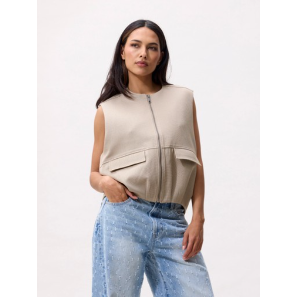 Catwalk-Junk_Fall-2026_128_2603022401_2 Catwalk Junkie Gilet 2603022401 Beige/Bruin Dessin