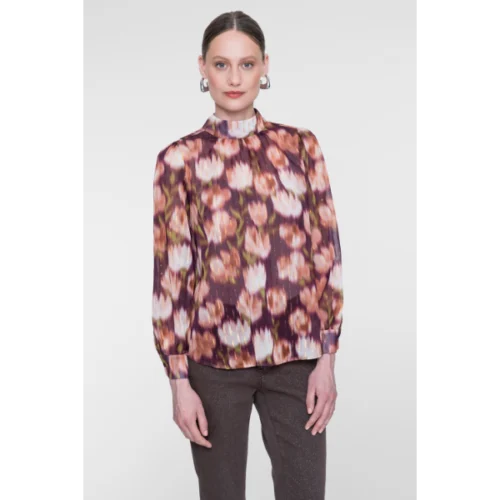 Geisha Blouse 63636-20 Cassis/Orange