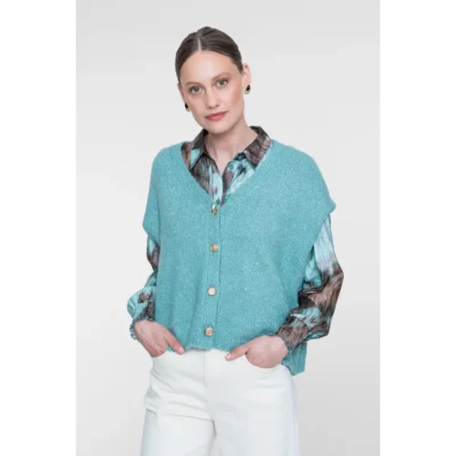 Geisha Gilet 64584-14 602 Aqua