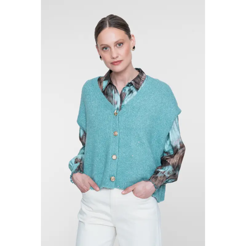 Geisha-Fashi_2026-Winter-1_602_64584-14 Geisha Gilet 64584-14 602 Aqua