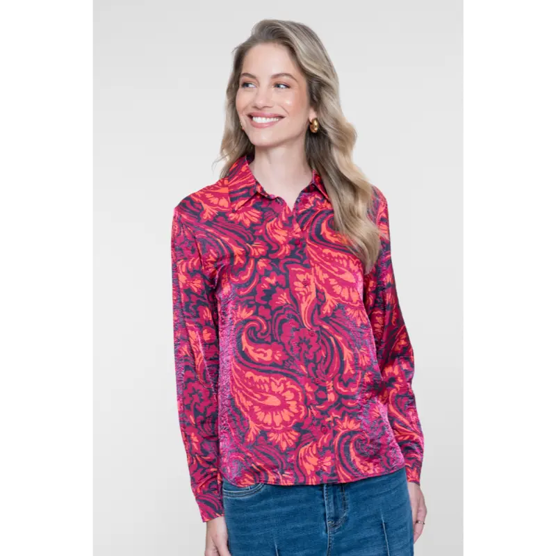 Geisha-Fashi_2026-Winter-1_675_63675-20_9 Geisha Blouse 63675-20 675 Navy/Coral