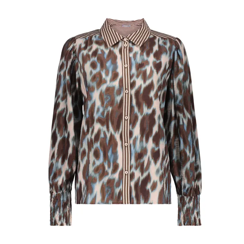 Geisha-Fashi_2026-Winter-1_675_63713-20_2 Geisha Blouse 63713-20 675 Navy/Brown