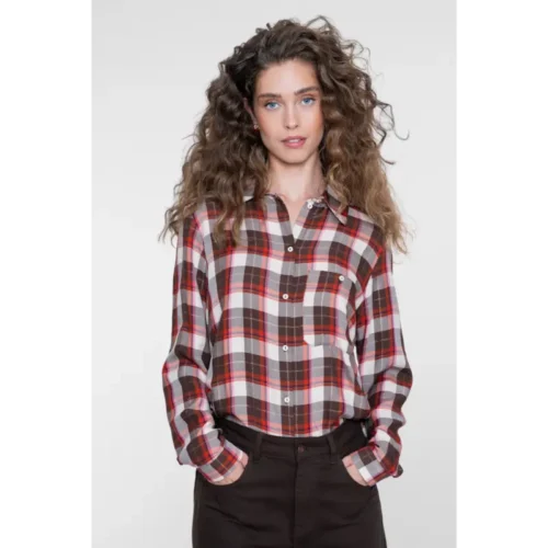 Geisha Blouse 63664-20 775 Brown/Red