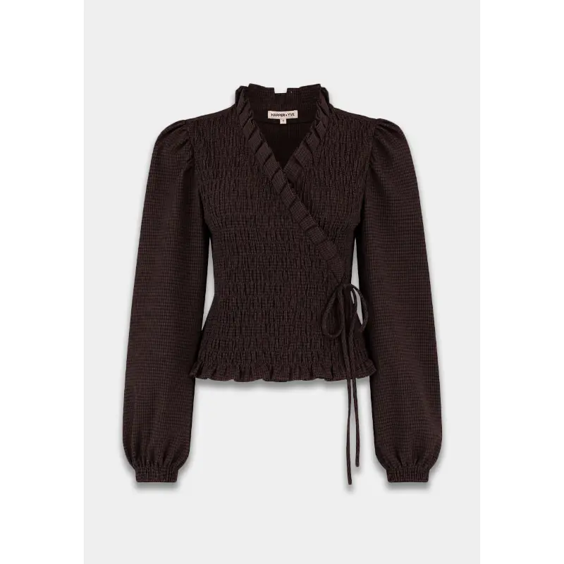 Harper-&-Yve_AutumnWinter-2026_1025_AW6P601 Harper&Yve Blouse Debby AW6P601 1025 Hot Fudge