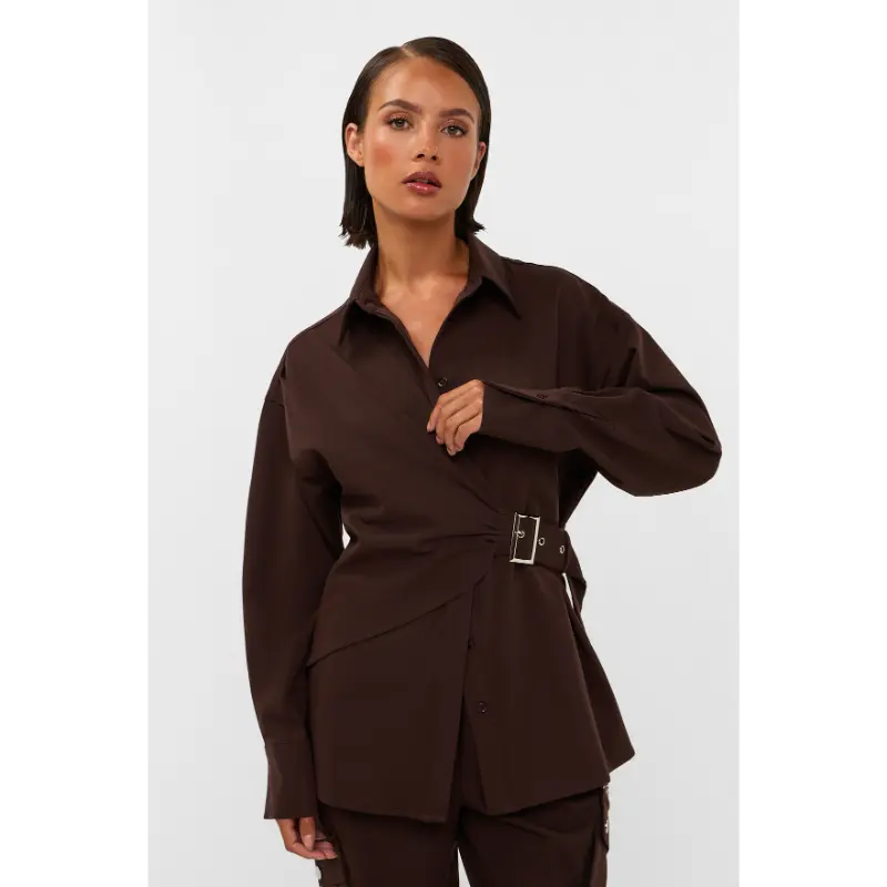 STUDIO-AMAYA_AutumnWinter-2026_200_263ST-51 Studio Amaya Blouse Roos 263ST-51 200 Brown