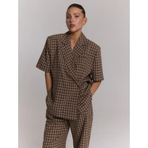 r26084570131 Refined Department Blouse Ella R2608457013 Multicolour Check