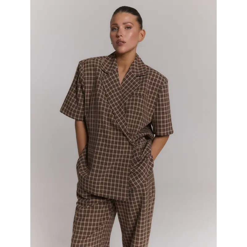 r26084570131 Refined Department Blouse Ella R2608457013 Multicolour Check