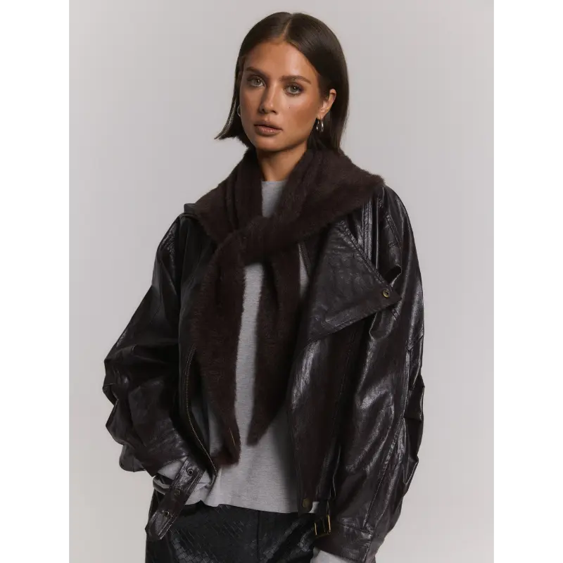 r26090991253 Refined Department Sjaal Saar R2609099125 Choc Brown