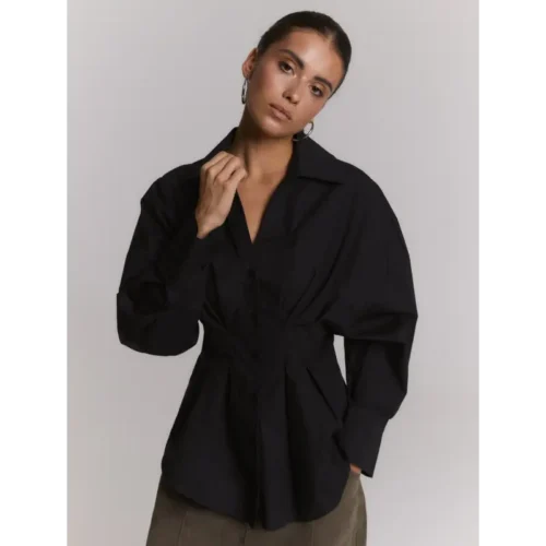 r26099410671 Refined Department Blouse Guusje R2609941067 Black