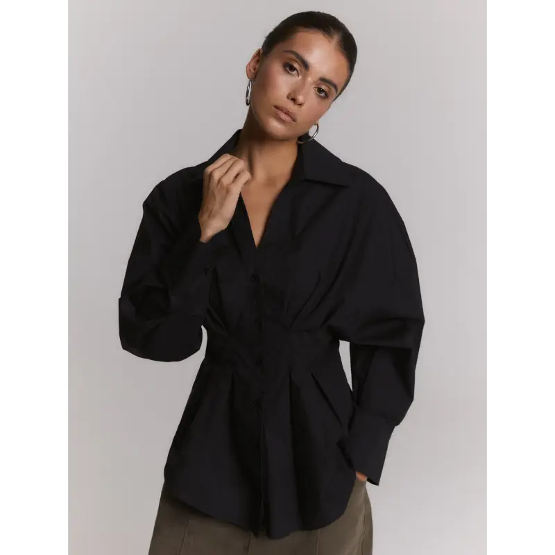 r26099410671 Refined Department Blouse Guusje R2609941067 Black