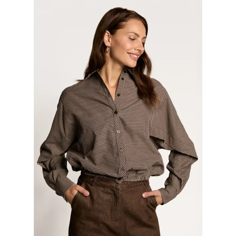 Blair1 Freebird Blouse Blair 2369 Chocolate