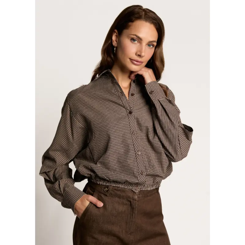 Blair2 Freebird Blouse Blair 2369 Chocolate