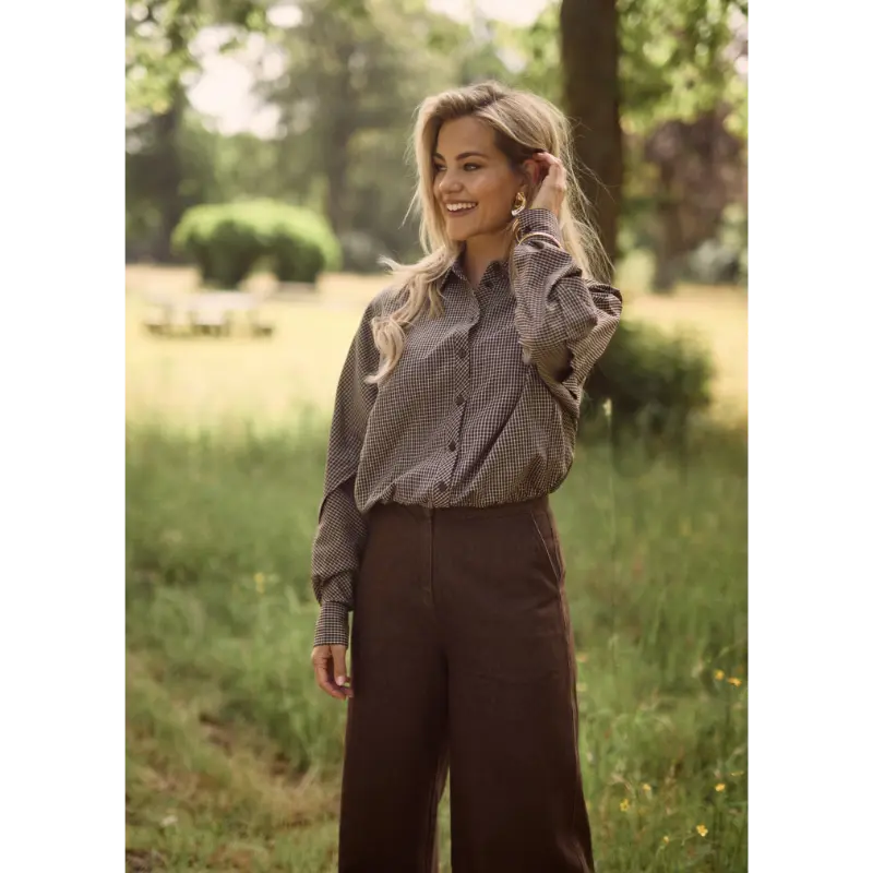 Blair3 Freebird Blouse Blair 2369 Chocolate