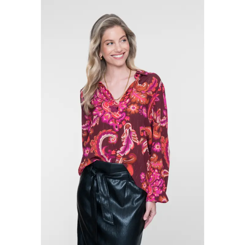 Geisha-Fashi_2026-Winter-1_445_63674-20_7 Geisha Blouse 63674-20 445 Fuchsia/Coral