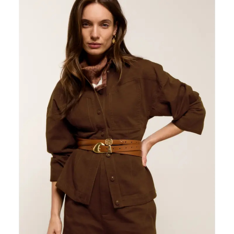 JOSH-V-_WINTER-2026_987_JV-2609-0103_4 Josh V Blouse Nura JV-2609-0103 987 Brown