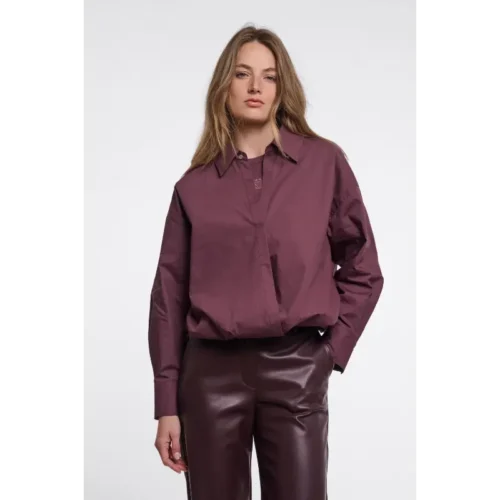 Rino&Pelle_AW26_10873_Nio.7002611 Rino & Pelle Blouse Nio.7002611 10873 Chocolate