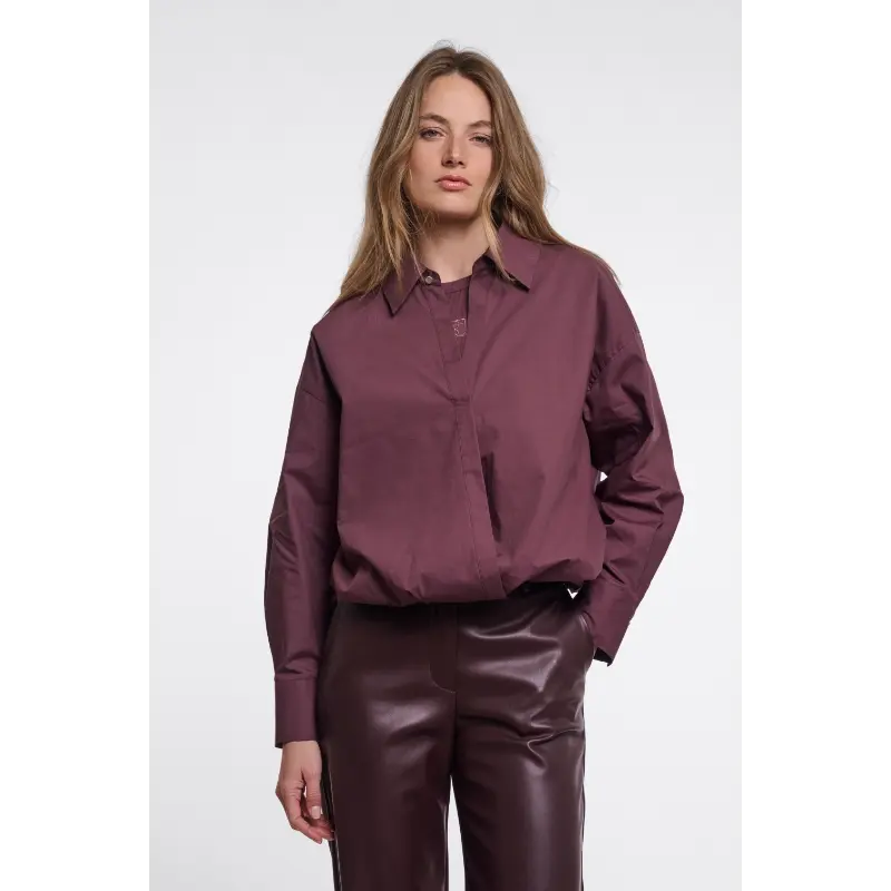 Rino&Pelle_AW26_10873_Nio.7002611 Rino & Pelle Blouse Nio.7002611 10873 Chocolate