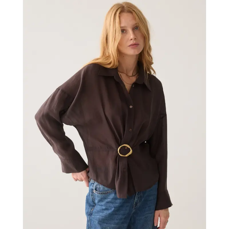 Summum-_fall-2026_754_2s3524-12492 Summum Blouse 2s3524-12492 754 Dark Chocolate