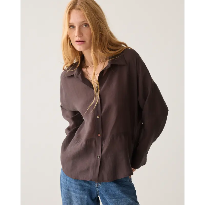 Summum-_fall-2026_754_2s3524-12492_4 Summum Blouse 2s3524-12492 754 Dark Chocolate