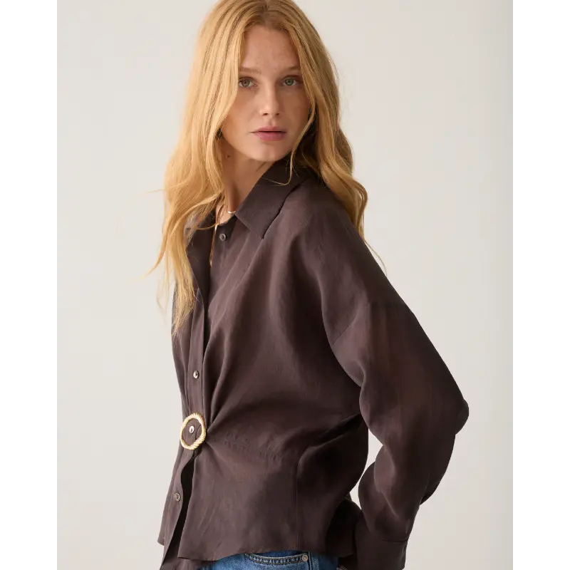 Summum-_fall-2026_754_2s3524-12492_5 Summum Blouse 2s3524-12492 754 Dark Chocolate