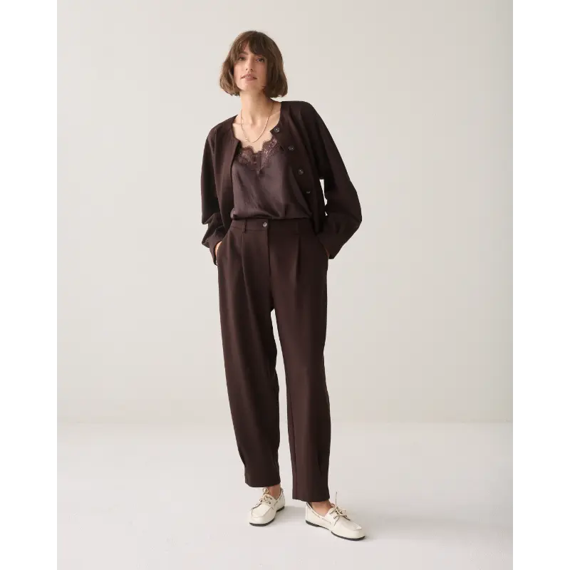 Summum-_fall-2026_754_4s3023-11580 Summum Broek 4s3023-11580 754 Dark Chocolate
