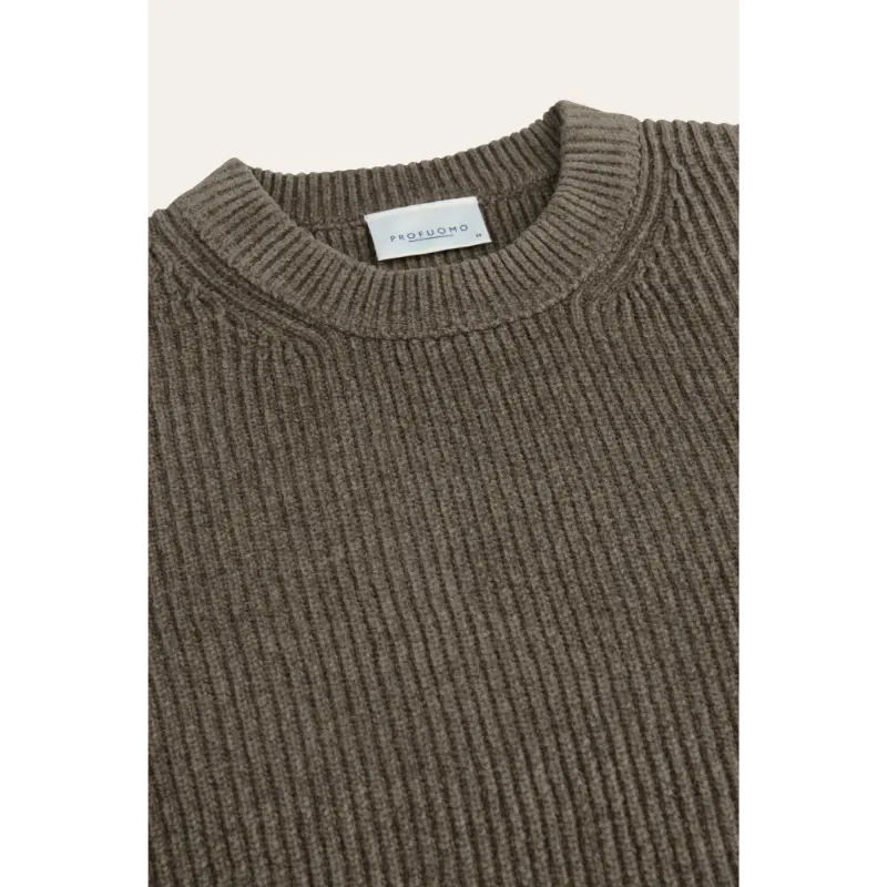 ppxj30034b3 Profuomo Trui PPXJ30034b Bruin