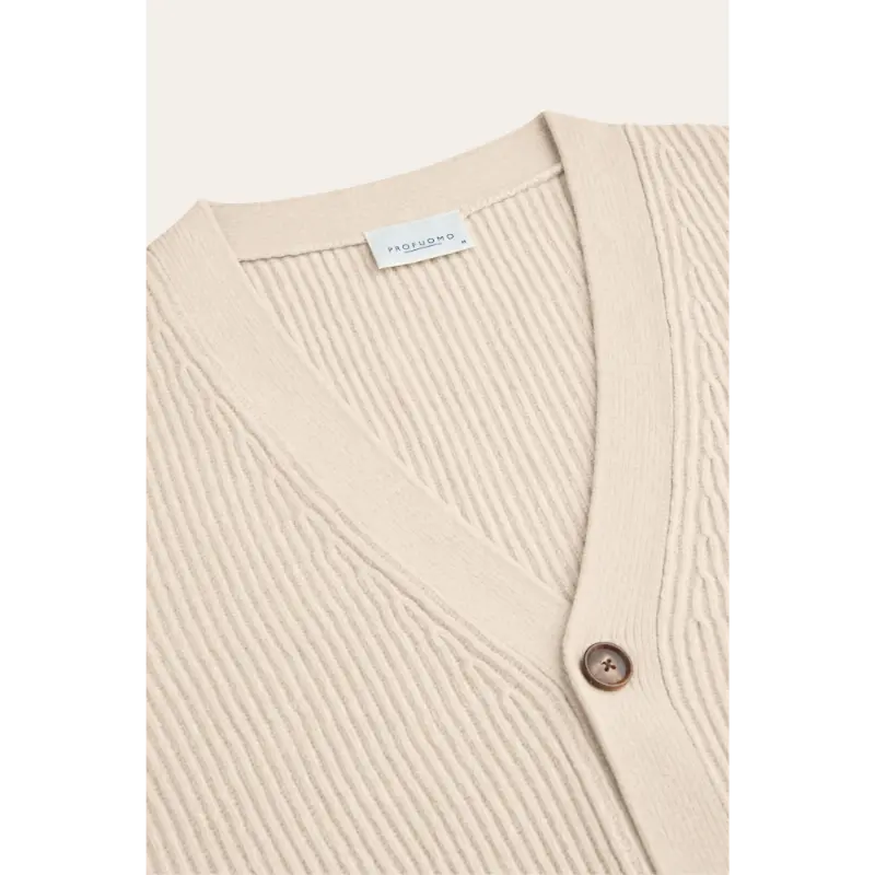 ppxj30035b3 Profuomo Vest PPXJ30035b Zand