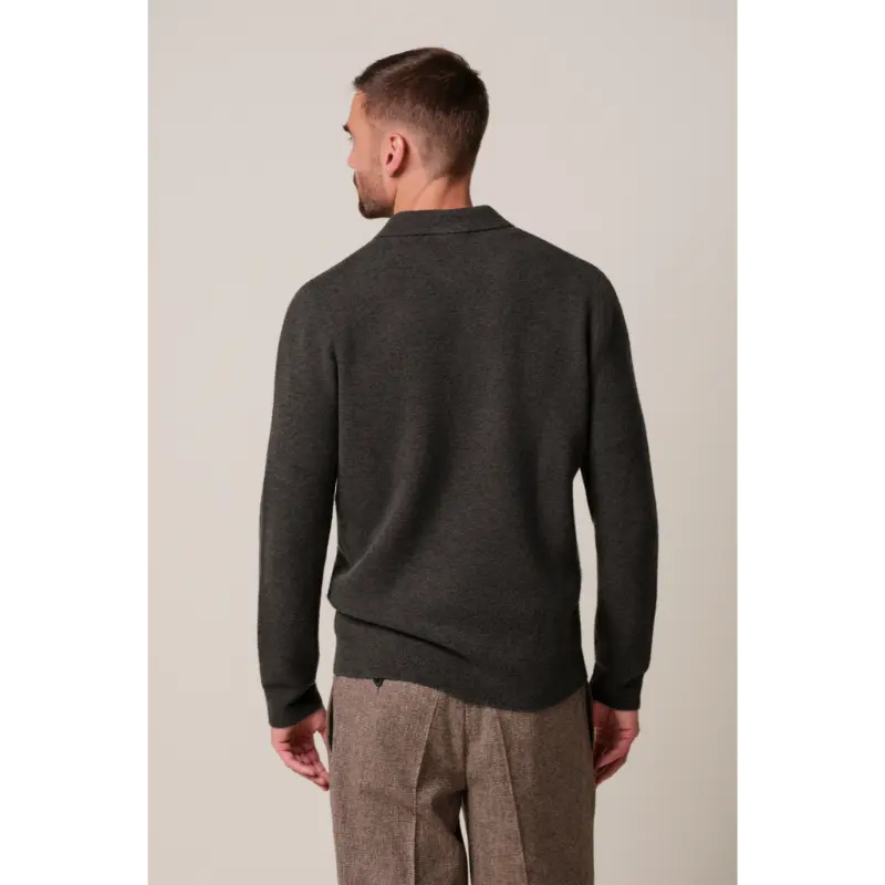 ppxj30041e5 Profuomo Polo Lange Mouw PPXJ30041e Bruin