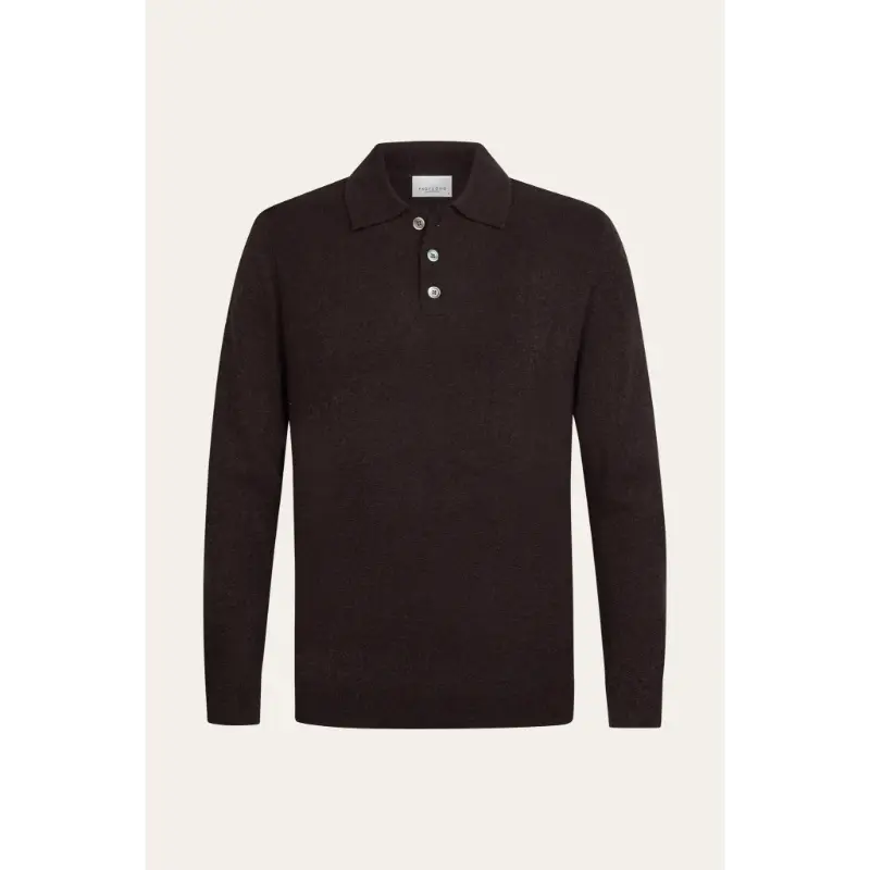 ppxj30041g1 Profuomo Polo Lange Mouw PPXJ30041g Bordeaux