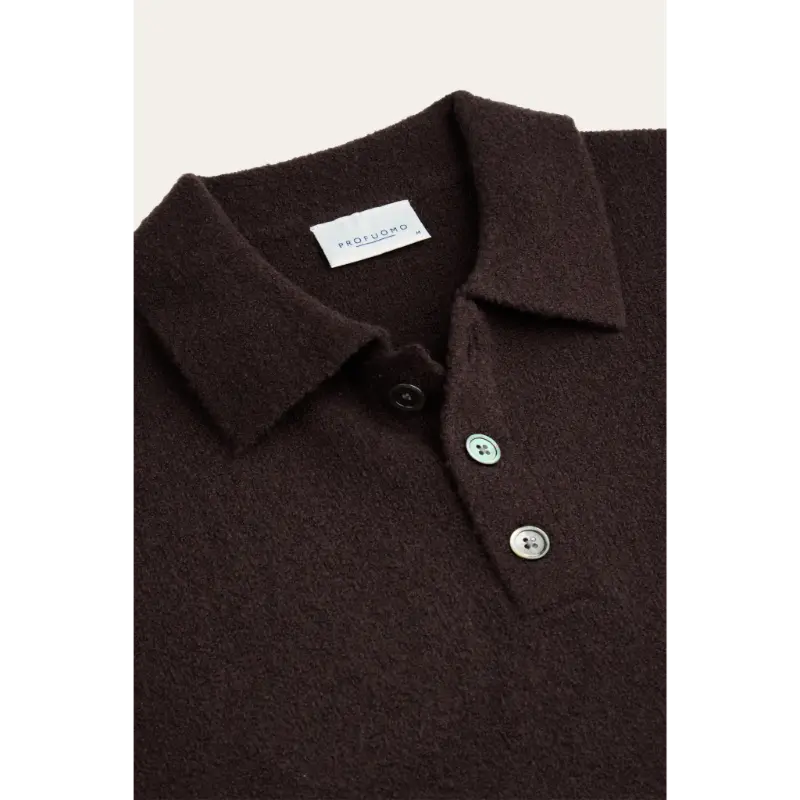 ppxj30041g3 Profuomo Polo Lange Mouw PPXJ30041g Bordeaux