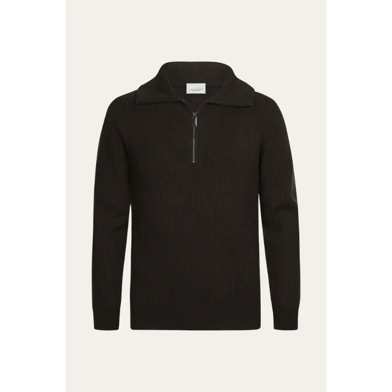 ppxj30058f1 Profuomo Trui PPXJ30058f Donkerbruin