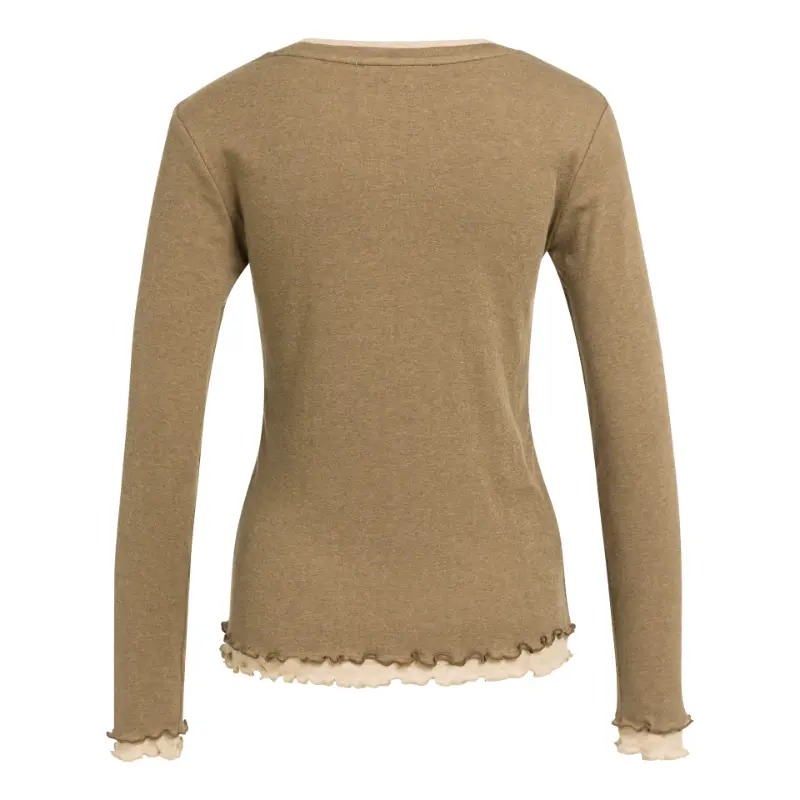 01-709416-609_810182_2 Yaya Top 01-709416-609 Beige/Bruin Dessin 810182
