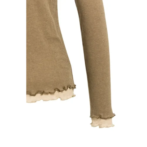 01-709416-609_810182_3 Yaya Top 01-709416-609 Beige/Bruin Dessin 810182