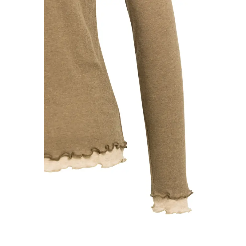 01-709416-609_810182_3 Yaya Top 01-709416-609 Beige/Bruin Dessin 810182