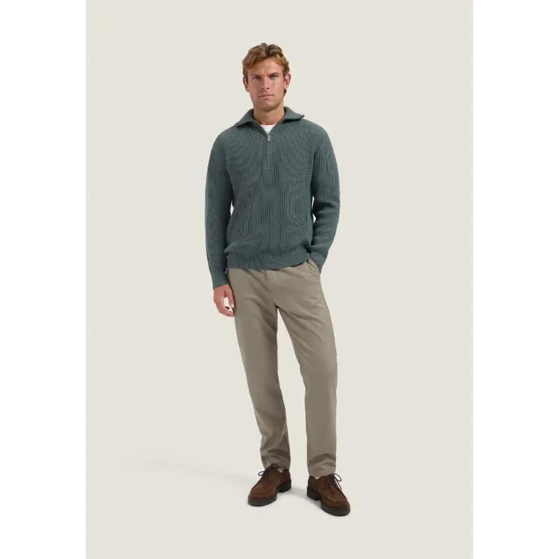 Dstrezzed_AutumnWinter-2026_569_406822_3 Dstrezzed Trui Halfzip 406822 569 Grey Green
