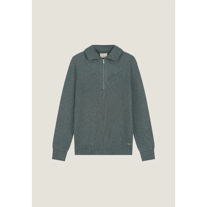 Dstrezzed_AutumnWinter-2026_569_406822_5 Dstrezzed Trui Halfzip 406822 569 Grey Green