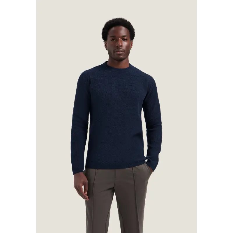 Dstrezzed_AutumnWinter-2026_649_406836_2 Dstrezzed Trui Halfzip 406836 Donkerblauw (Marine) 649 Dark Navy