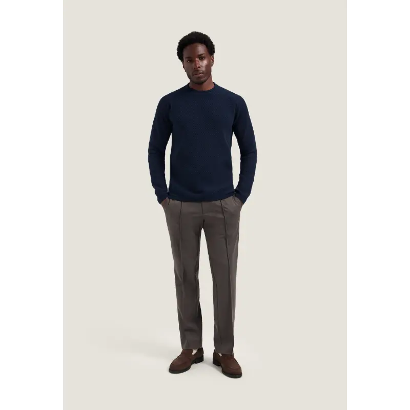 Dstrezzed_AutumnWinter-2026_649_406836_3 Dstrezzed Trui Halfzip 406836 Donkerblauw (Marine) 649 Dark Navy