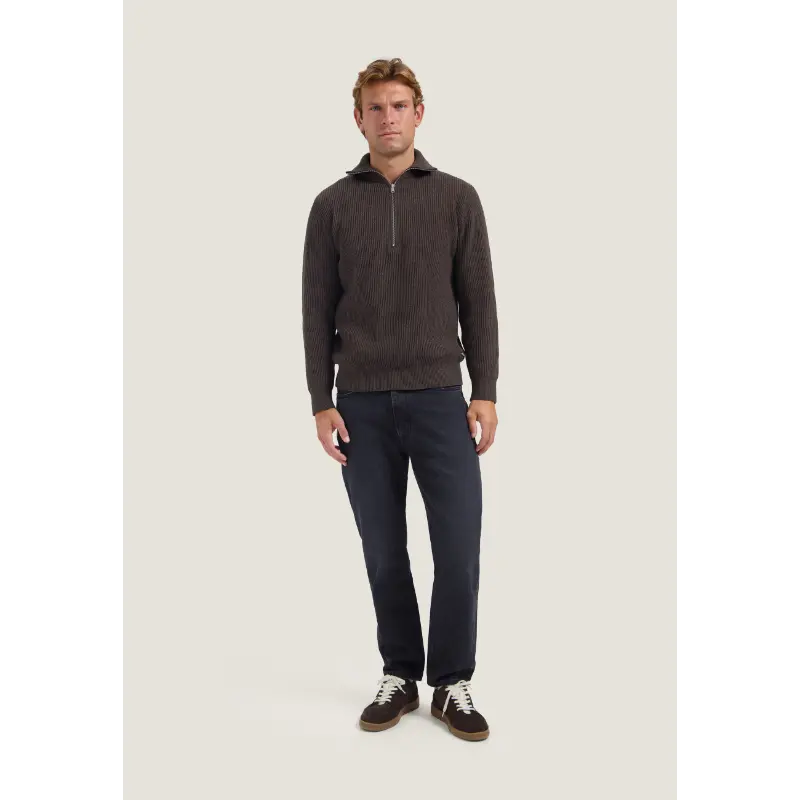 Dstrezzed_AutumnWinter-2026_799_406822_3 Dstrezzed Halfzip Trui 406822 Dark Brown