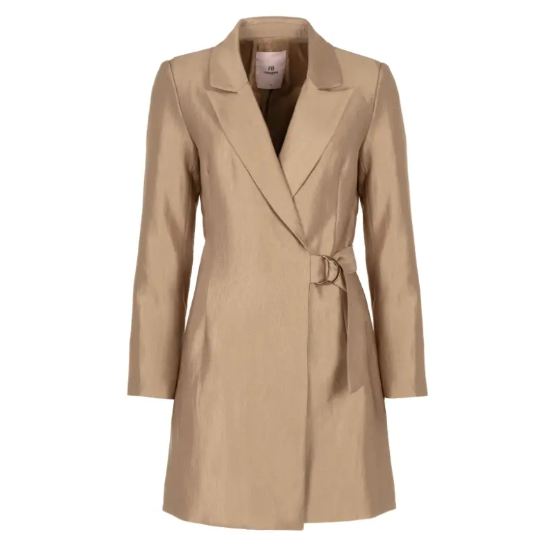 Freebird Dida-jurk in brilliant gold, vooraanzicht zonder model