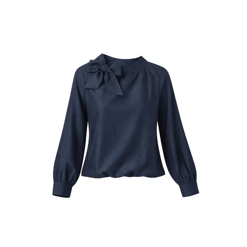 Freebird Blouse Blakely in donkerblauw, vooraanzicht zonder model
