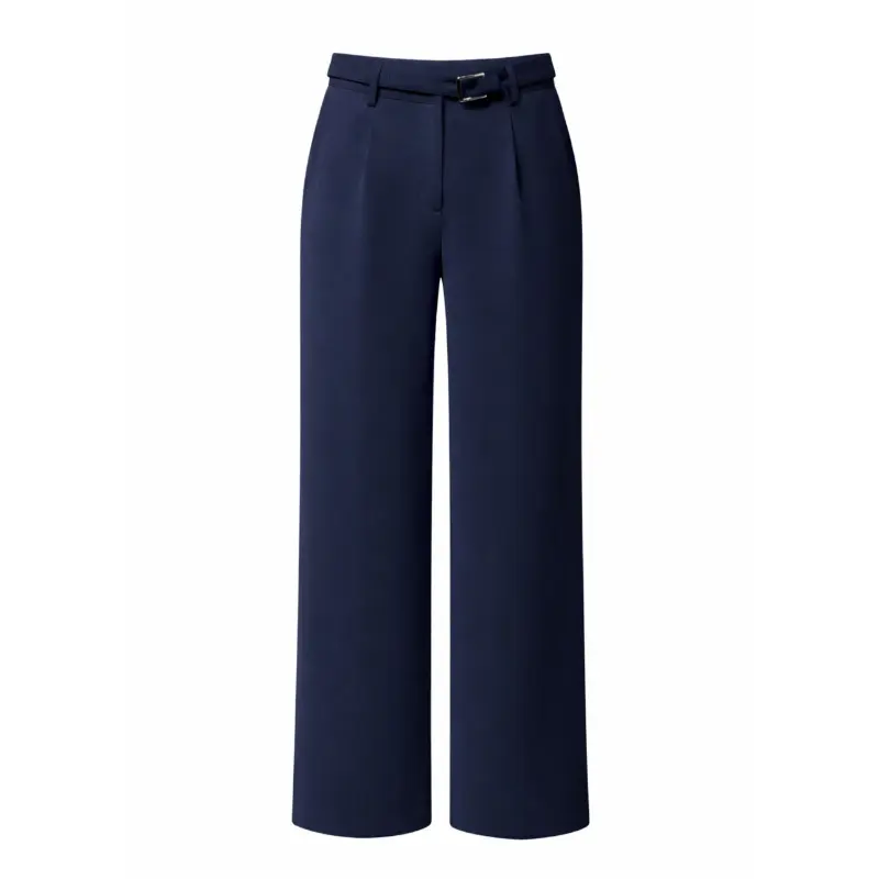 Freebird Broek Dames Phoebe 2437 Donkerblauw – vooraanzicht Freebird Phoebe damesbroek in donkerblauw, vooraanzicht