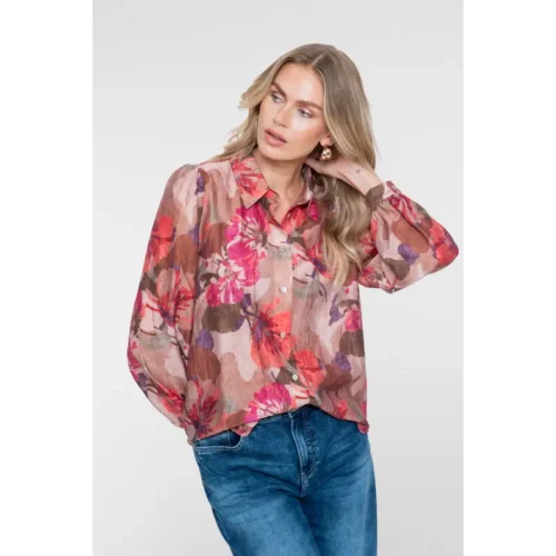 Geisha-Fashi_2026-Winter-2_475_63829-14 Geisha Blouse met lange mouwen 63829-14 Rosebud/Sand Multicolour