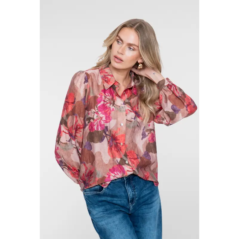 Geisha-Fashi_2026-Winter-2_475_63829-14 Geisha Blouse met lange mouwen 63829-14 Rosebud/Sand Multicolour