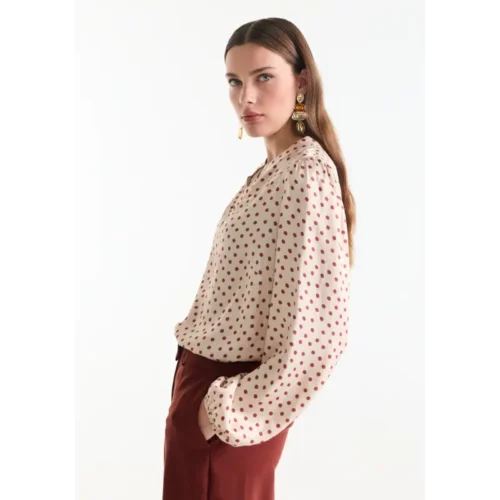 JANSEN-Amste_Winter-26_129_CHERIEN-W26 Jansen Amsterdam Blouse Cherien W26 Rood 129 Sand - Stone