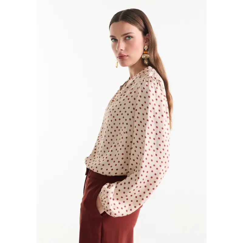 JANSEN-Amste_Winter-26_129_CHERIEN-W26 Jansen Amsterdam Blouse Cherien W26 Rood 129 Sand - Stone