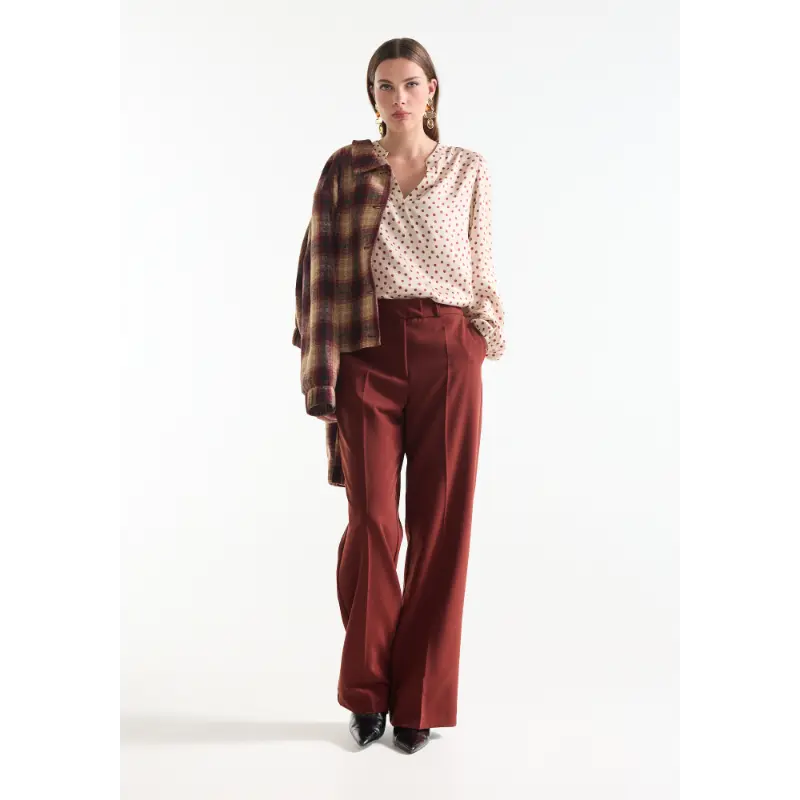 JANSEN-Amste_Winter-26_129_CHERIEN-W26_3 Jansen Amsterdam Blouse Cherien W26 Rood 129 Sand - Stone